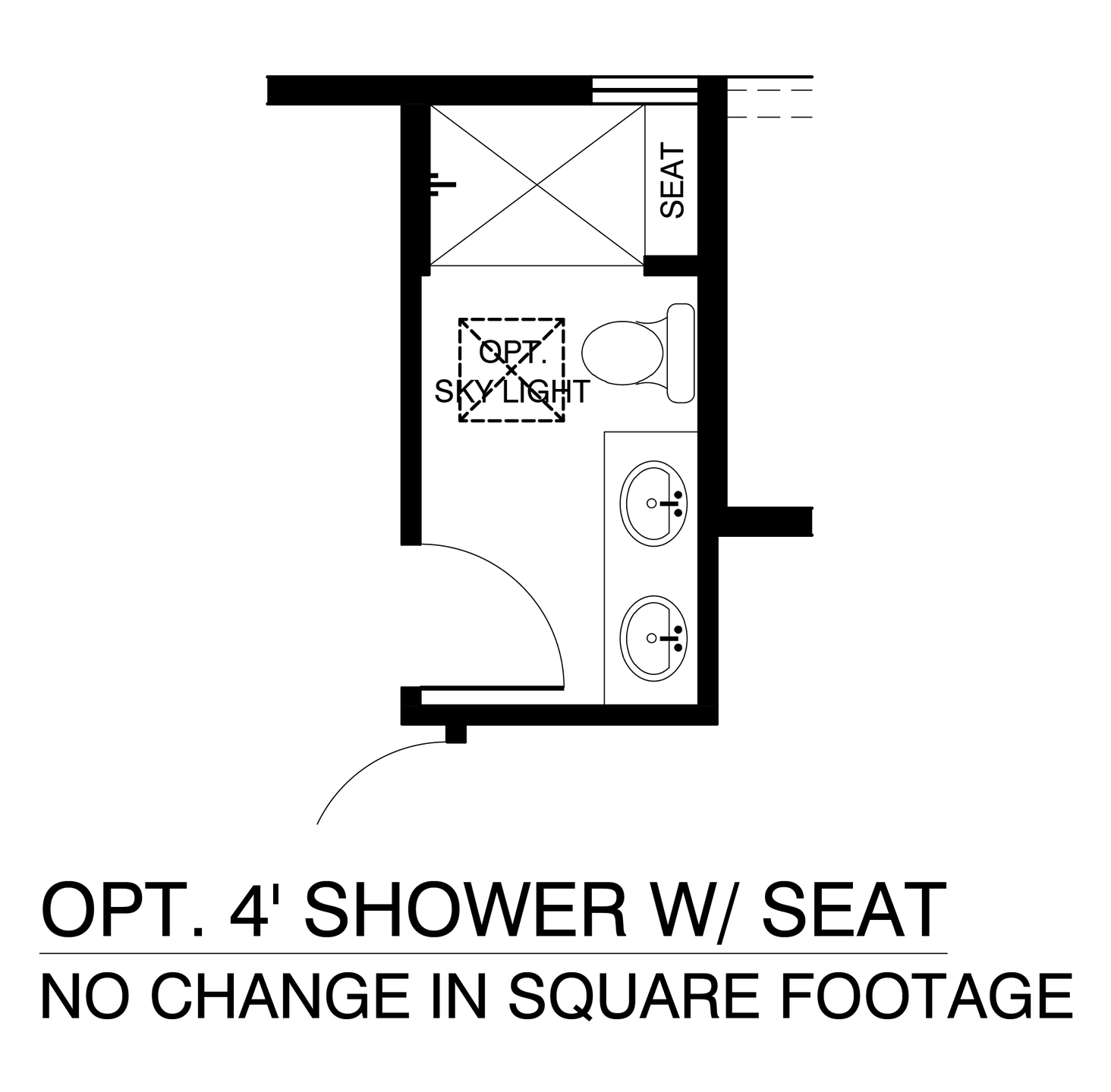 Optional Owners Suite Shower