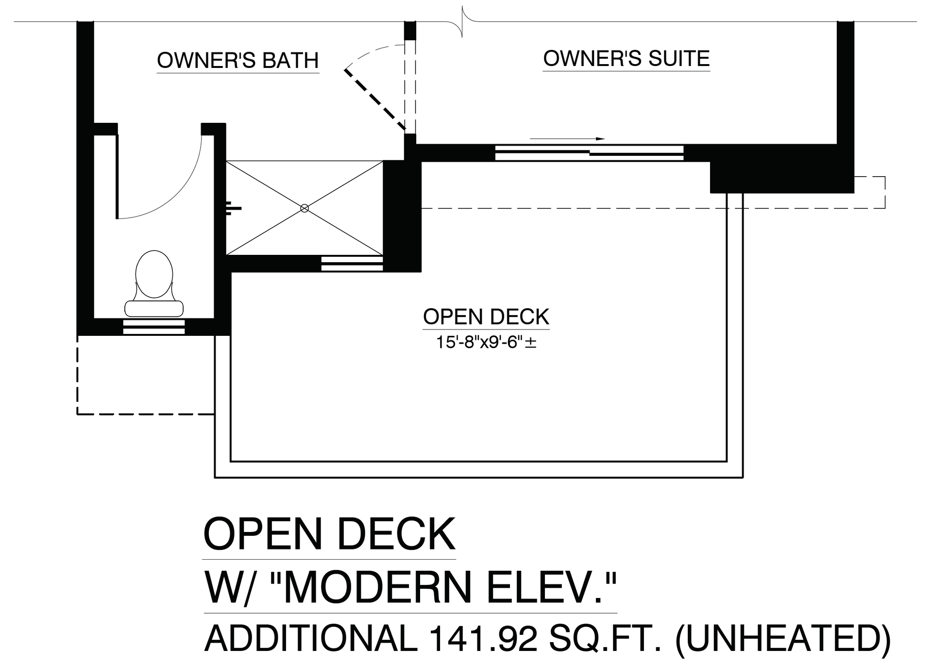 Open Deck with Modern Elevation