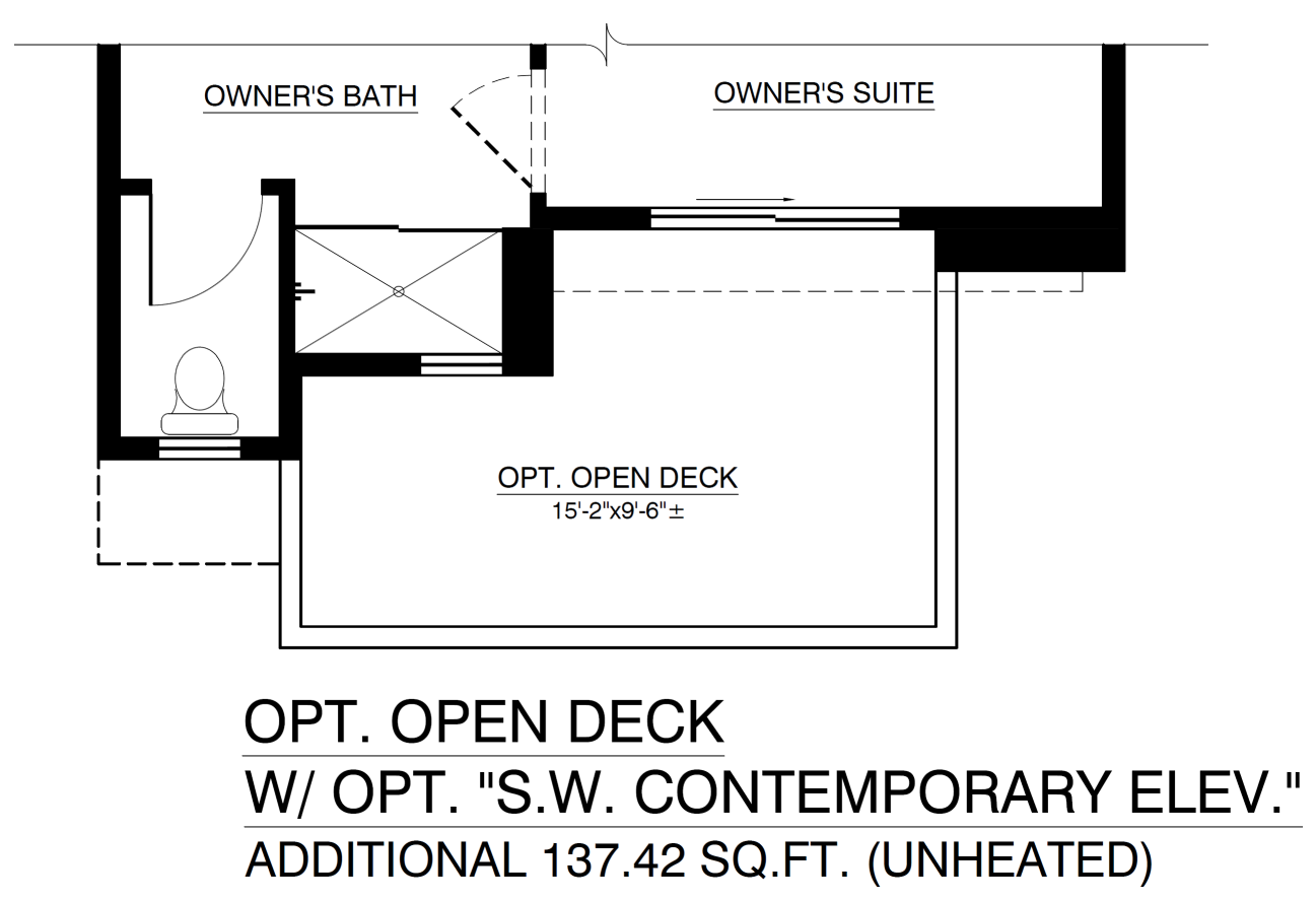 Optional Open Deck With Contemporary Elevation