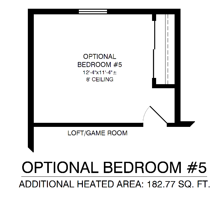 Optional 5th Bedroom On Second Floor