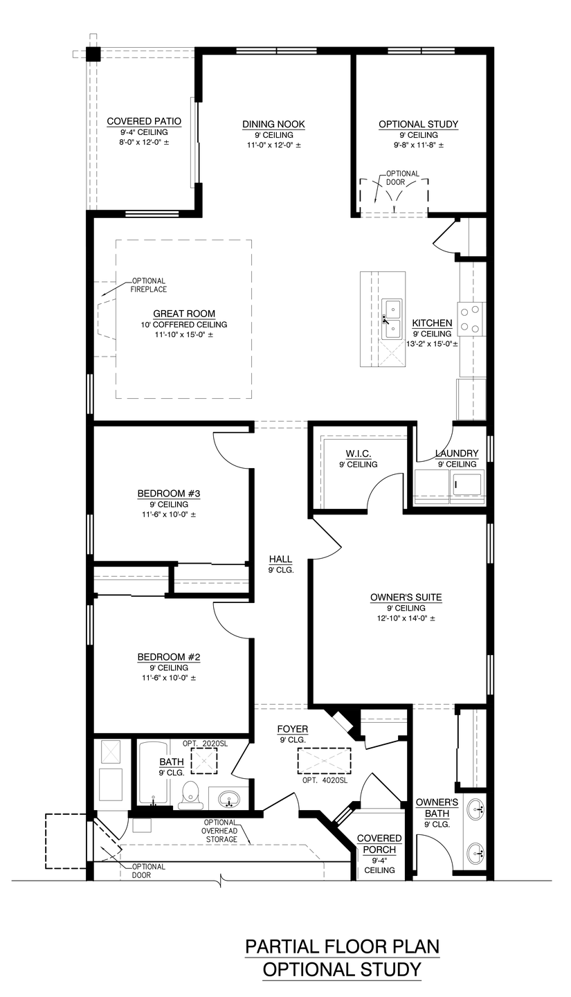 Optional Study (on partial floor plan)