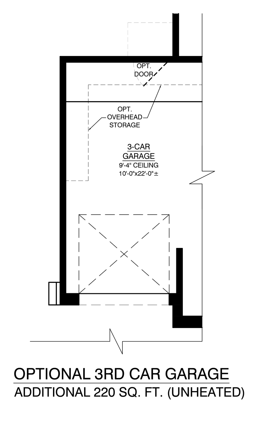 The Tabitha Floor Plan Optional 3rd Car Garage