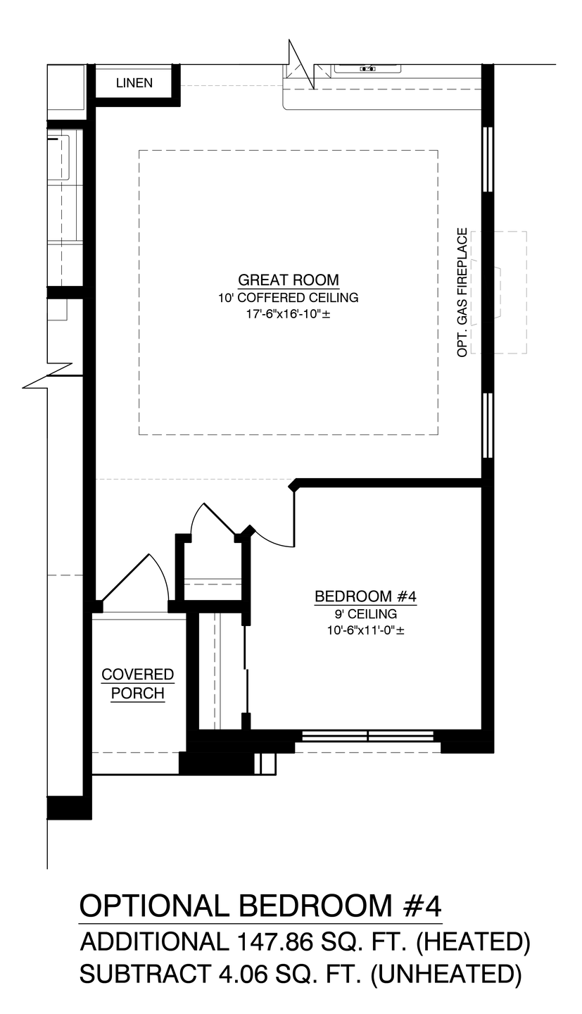 The Tabitha Floor Plan Optional 4th Bedroom