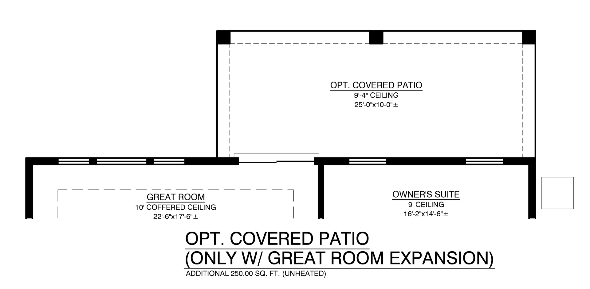 Optional Covered Patio w/Great Room Expansion Only