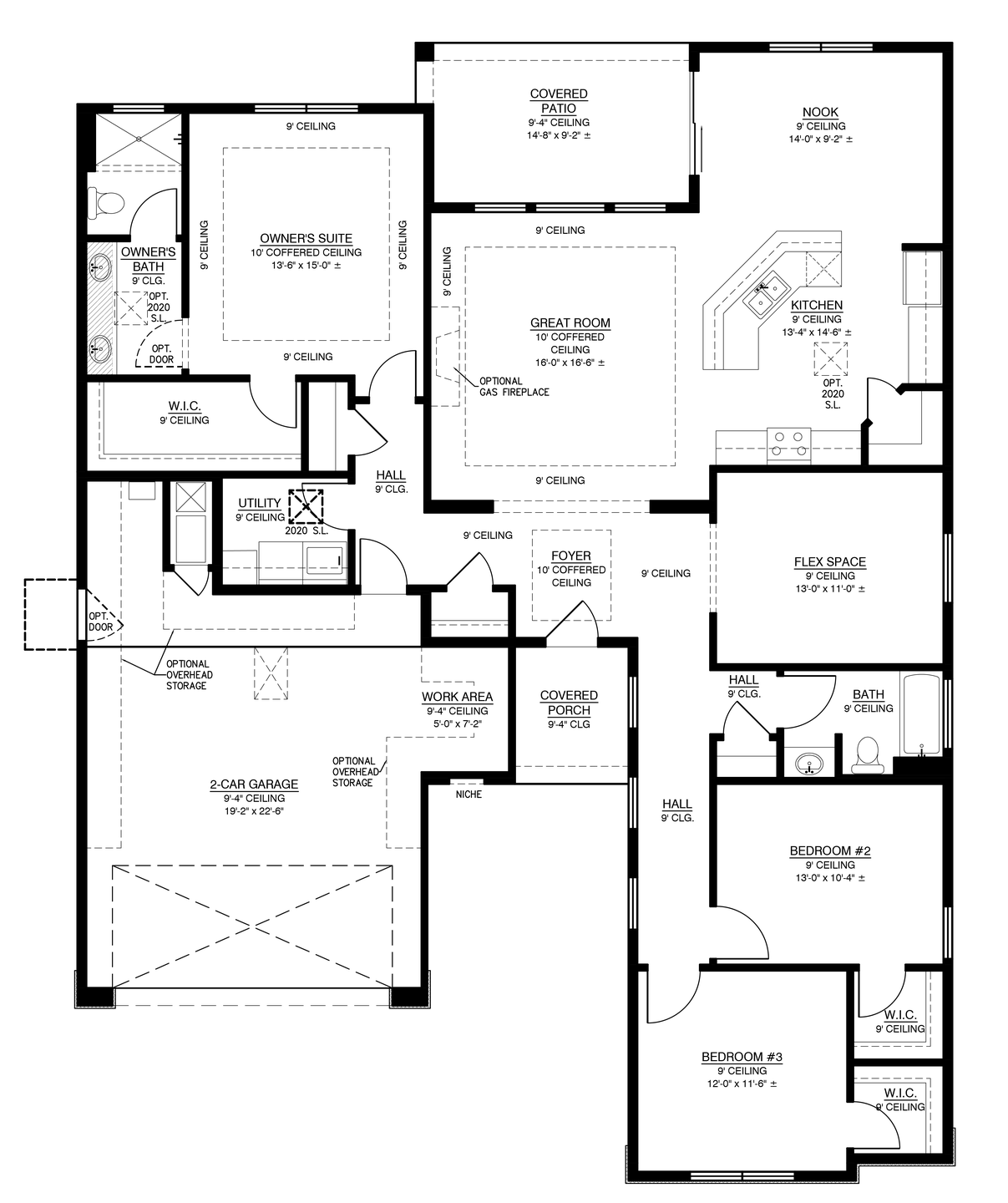 The Ruth Floor Plan with Optional 3rd Bedroom